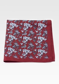 Wild Safari Print Hanky in Maroon Red