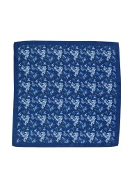 Wild Jungle Print Hanky in Dark Blue