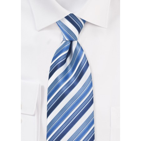 Tonal Blue Striped Tie