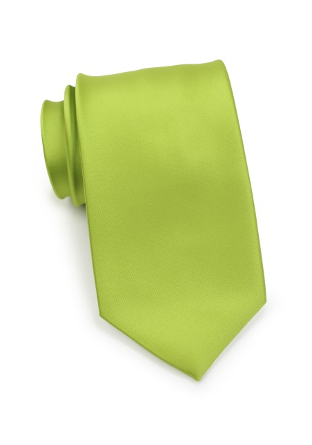 Solid color ties - Bright green necktie