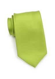 Solid color ties - Bright green necktie