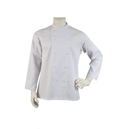 Classic white chef coat with double row buttons