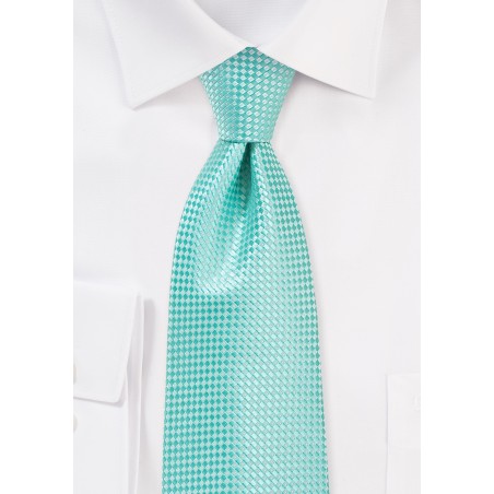 Textured Kids Neck Tie in Beach Glass Green