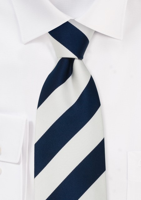 Striped Neckties - Blue & White Striped Silk Tie