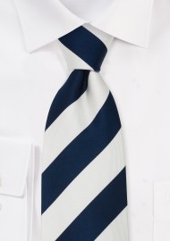Striped Neckties - Blue & White Striped Silk Tie