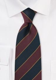 Kids Repp Tie in Burgundy and Navy