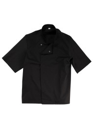 Mens Short Sleeve Chef Jacket in Black Flat