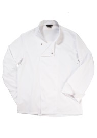 Mens Chef Coat in White with Double Placket Flat