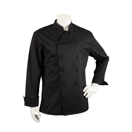 Executive Chef Cooking Jacket in Black in Unisex Fit Front