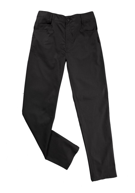 Dress Chef Trousers in Jet Black for Men