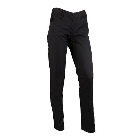 Fitted Women's Chef Cooking Trousers Pants in Black