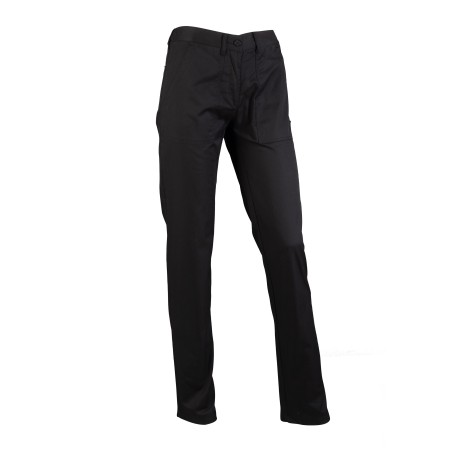 Women's Chef Cooking Pants in Black with Patch Pockets