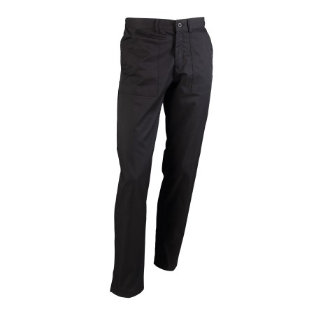 Men's Chef Pants in Black with Patch Pockets