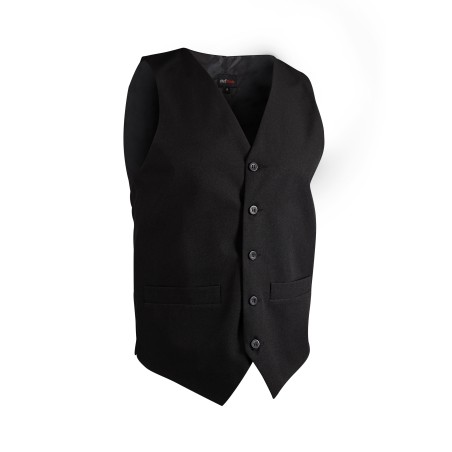 Classic Black Uniform Dress Vest for Men Front