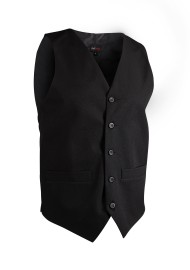 Classic Black Uniform Dress Vest for Men Front