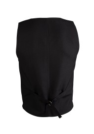 Classic Black Uniform Dress Vest for Men Back