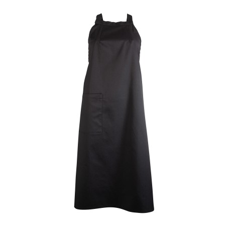 Unisex Bib Apron on Jet Black with Pocket