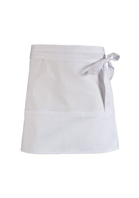 Waist Cooking Apron in Bright White
