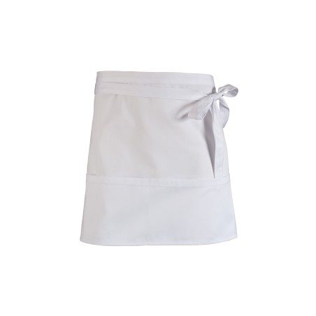Waist Cooking Apron in Bright White