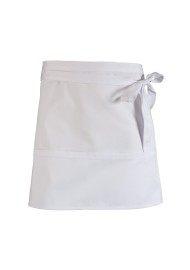 Waist Cooking Apron in Bright White