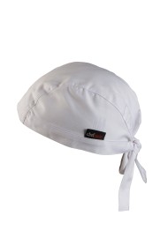 Bandana Style Kitchen Head Wrap in White