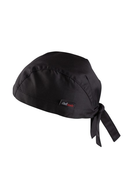Bandana Style Kitchen Head Wrap in Black