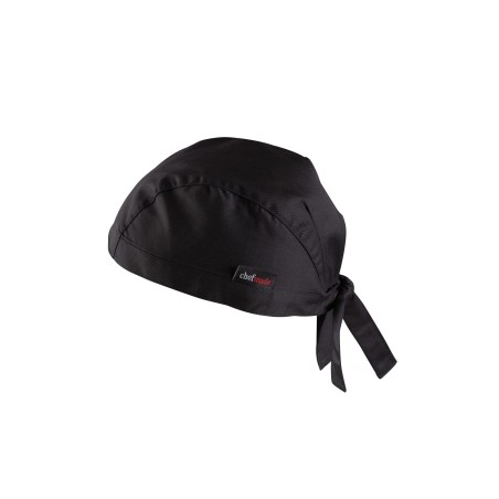 Bandana Style Kitchen Head Wrap in Black
