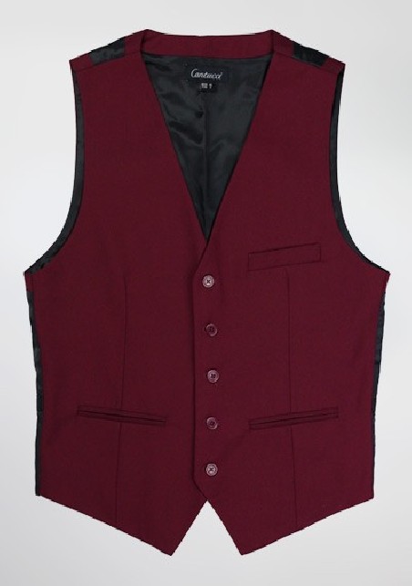 tnt  Dress Vest in Classic Burgundy