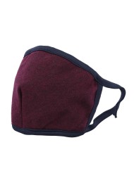 Burgundy Red Face Mask | Filter Mask in Wine | Cotton Masks with Filter