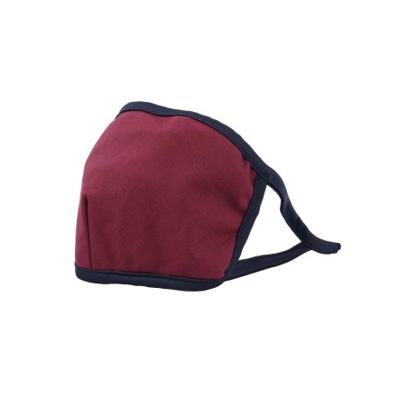 wine red filter face mask in cotton