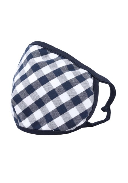 gingham check filter face mask