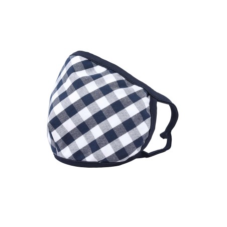 gingham check filter face mask