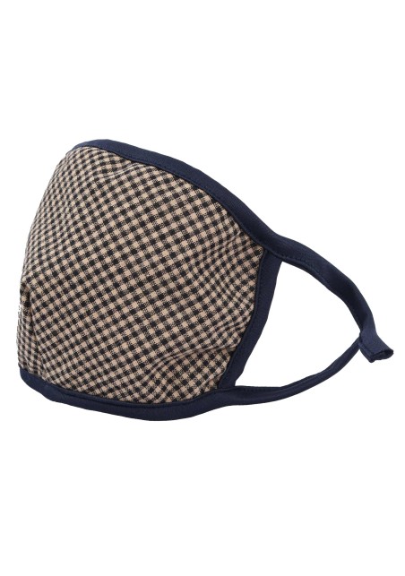 micro check tweed filter face mask