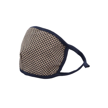 micro check tweed filter face mask