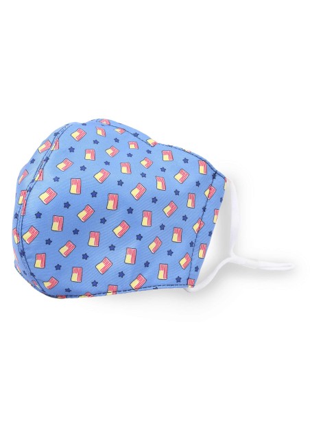 light blue american flag print face mask