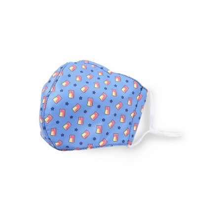 light blue american flag print face mask