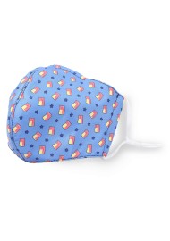 light blue american flag print face mask