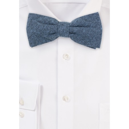 Denim Blue Designer Bow Tie