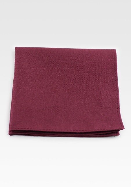 Wine Red Cotton Pocket Square