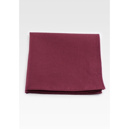 Wine Red Cotton Pocket Square