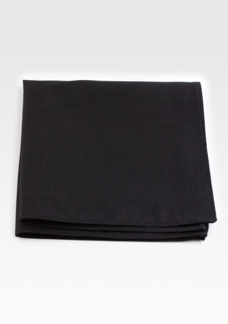 Matte Cotton Hanky in Jet Black