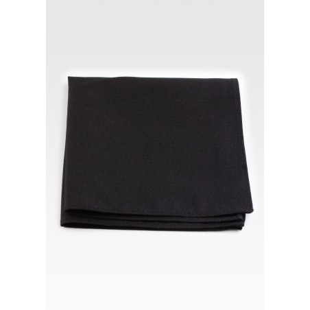 Matte Cotton Hanky in Jet Black