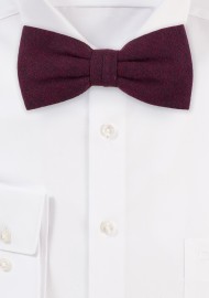 Burgundy Red Matte Textured Bow Tie