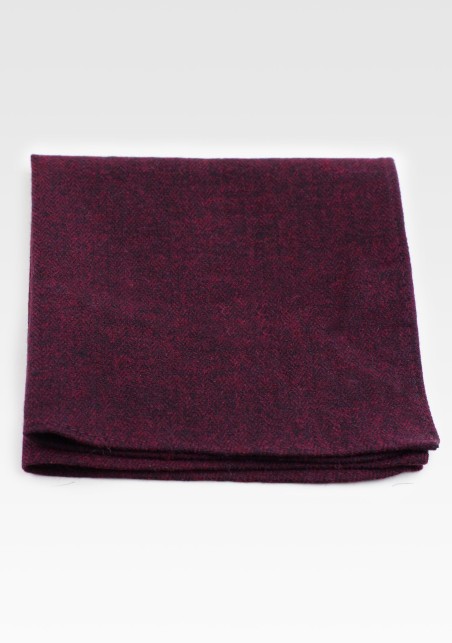 Burgundy Red Cotton Pocket Square