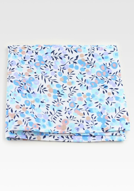 Summer Floral Cotton Pocket Square