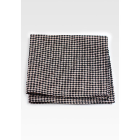 Tweed Cotton Hanky in Brown