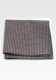 Tweed Cotton Hanky in Brown