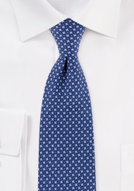 Royal Blue Patterned Necktie