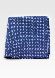 Royal Blue Patterned Pocket Square Hanky