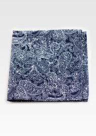 Pocket Square Hanky in Navy with Bandana Print